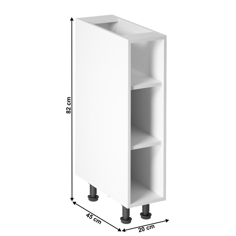 Casa si Gradina - Mobilier - Dulapuri si sifoniere - Dulapuri - Dulap inferior cu doua rafturi, D20P, alb PROVENCE - Infinity.ro