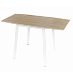Casa si Gradina - Mobilier - Mese si birouri - Mese bucatarie si dining - Masa dining, MDF folie/metal, stejar sonoma/alb, 60-120x60 cm, MAURO - Infinity.ro