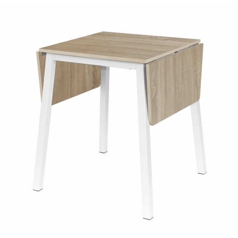 Casa si Gradina - Mobilier - Mese si birouri - Mese bucatarie si dining - Masa dining, MDF folie/metal, stejar sonoma/alb, 60-120x60 cm, MAURO - Infinity.ro