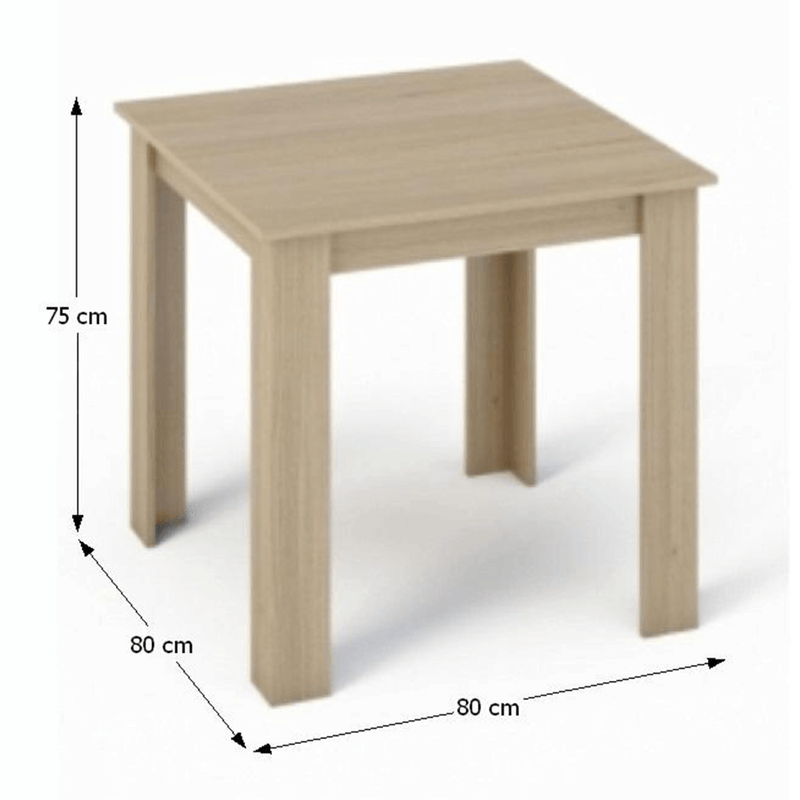 Casa si Gradina - Mobilier - Mese si birouri - Mese bucatarie si dining - Masa dining, stejar sonoma, 80x80 cm, KRAZ - Infinity.ro