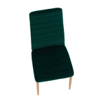Casa si Gradina - Mobilier - Scaune si fotolii - Scaune - Scaun, tesatura de catifea smarald / stejar, Coleta Nova - Infinity.ro