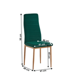 Casa si Gradina - Mobilier - Scaune si fotolii - Scaune - Scaun, tesatura de catifea smarald / stejar, Coleta Nova - Infinity.ro