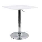 Casa si Gradina - Mobilier - Mese si birouri - Mese living - Masa de bar cu inaltime reglabila, alb, 60x70-91 cm, FLORIAN 2 NEW - Infinity.ro