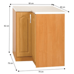 Casa si Gradina - Mobilier - Comode si corpuri - Corpuri bucatarie - Cabinet de bucatarie, inferior, stanga, anin, LORA MDF NEW KLASIK S90/90 - Infinity.ro