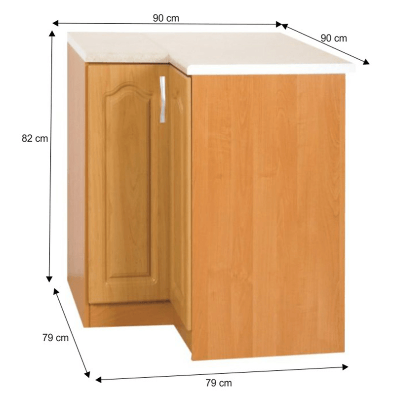 Casa si Gradina - Mobilier - Comode si corpuri - Corpuri bucatarie - Cabinet de bucatarie, inferior, stanga, anin, LORA MDF NEW KLASIK S90/90 - Infinity.ro