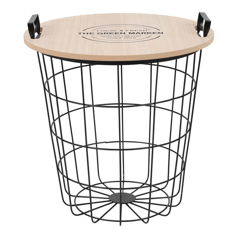 Casa si Gradina - Mobilier - Mese si birouri - Masute de cafea - Masuta auxiliara, model natural/negru, NANDO - Infinity.ro