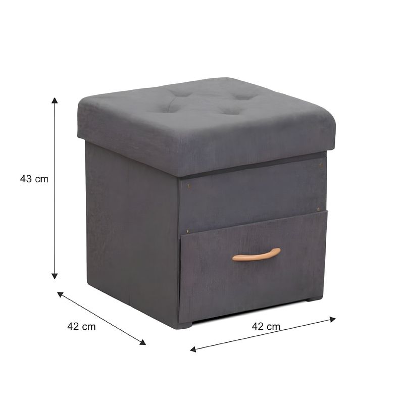 Casa si Gradina - Mobilier - Scaune si fotolii - Tabureti - Taburet, gri, SULOT TYP 1 - Infinity.ro