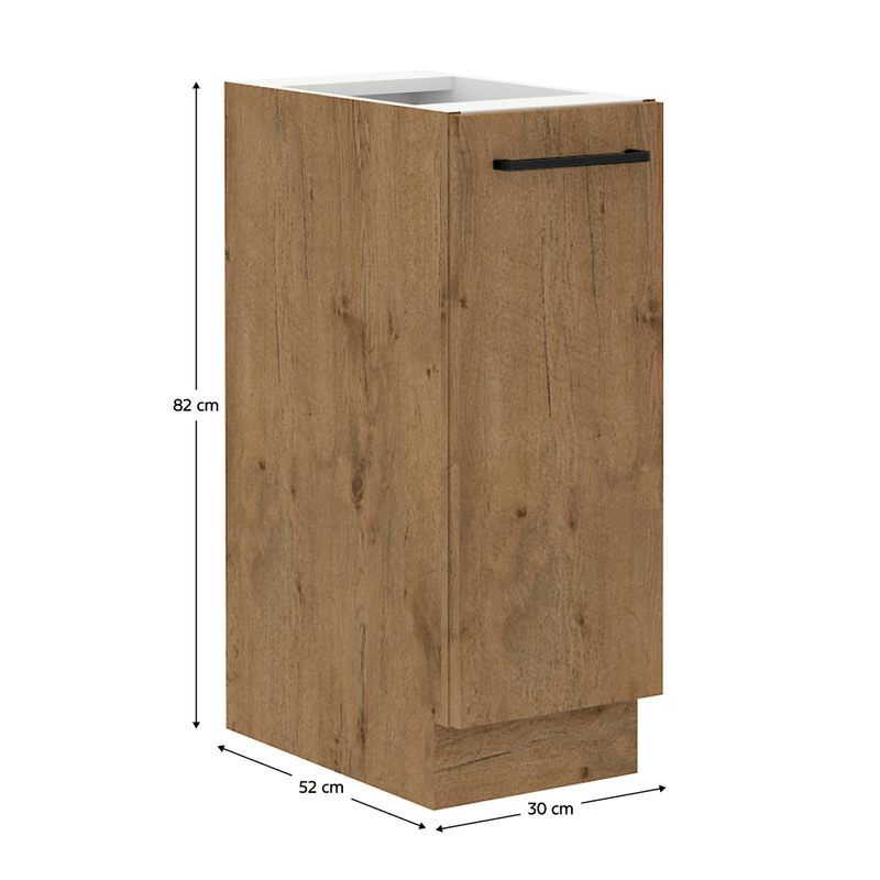 Casa si Gradina - Mobilier - Comode si corpuri - Corpuri bucatarie - Cabinet inferior cu cos pull-out, stejar Lancelot, VEGA D30 CARGO BB - Infinity.ro