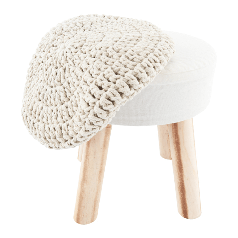 Casa si Gradina - Mobilier - Scaune si fotolii - Tabureti - Taburet, lana bej, NAIDA - Infinity.ro