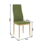 Casa si Gradina - Mobilier - Scaune si fotolii - Scaune - Scaun, material textil verde/cadru metalic fag, COLETA NOVA - Infinity.ro