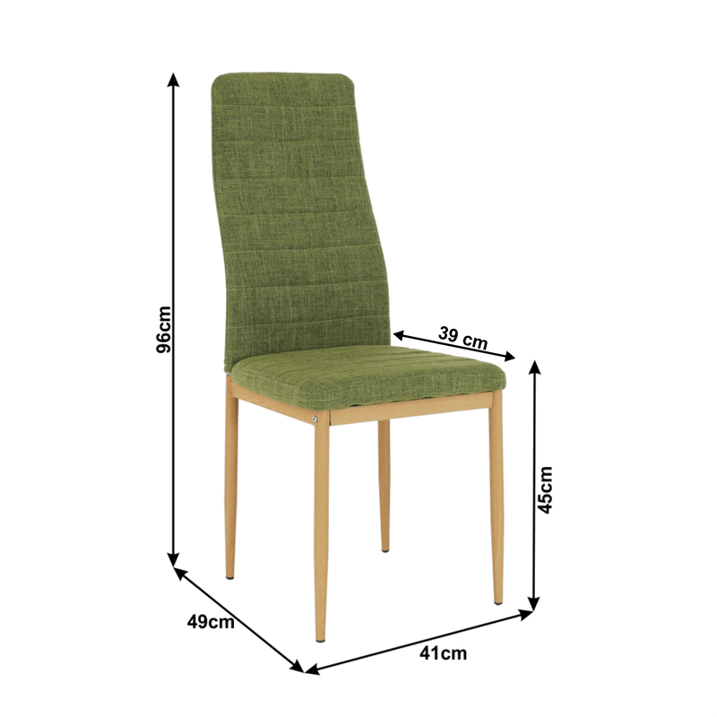 Casa si Gradina - Mobilier - Scaune si fotolii - Scaune - Scaun, material textil verde/cadru metalic fag, COLETA NOVA - Infinity.ro