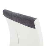 Casa si Gradina - Mobilier - Scaune si fotolii - Scaune - Scaun bucatarie, material textil gri inchis/piele ecologica alba/crom, SALOMA NEW - Infinity.ro