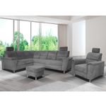 Casa si Gradina - Mobilier - Scaune si fotolii - Tabureti - Taburet, material textil Matrix 17 gri, SANTIAGO - Infinity.ro