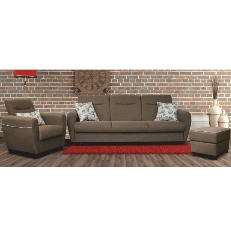 Casa si Gradina - Mobilier - Scaune si fotolii - Tabureti - Taburet, stofa bej inchis/model, MILO - Infinity.ro