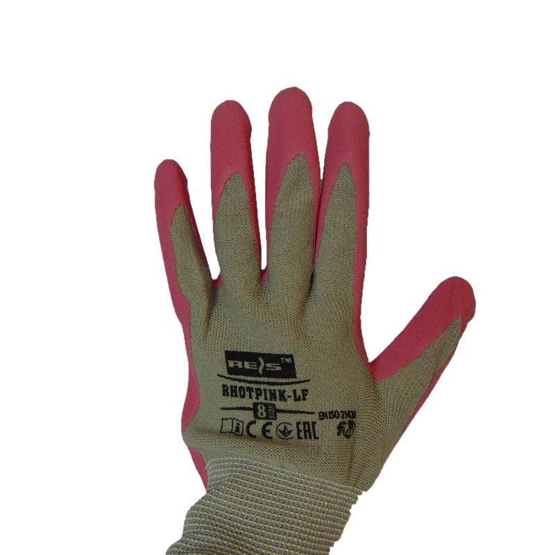 Casa si Gradina - Constructii - Echipamente de lucru - Manusi protectia muncii - Set 3 perechi manusi protectie dama RHOTPINK-LF, latex, aderenta ridicata 7 - Infinity.ro