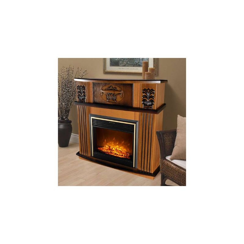Casa si Gradina - Termice - Sobe, Seminee si accesorii - Seminee - Semineu electric Roma nuc & Richi, Art Flame, 1120x1388x385 mm, 1950 W - Infinity.ro