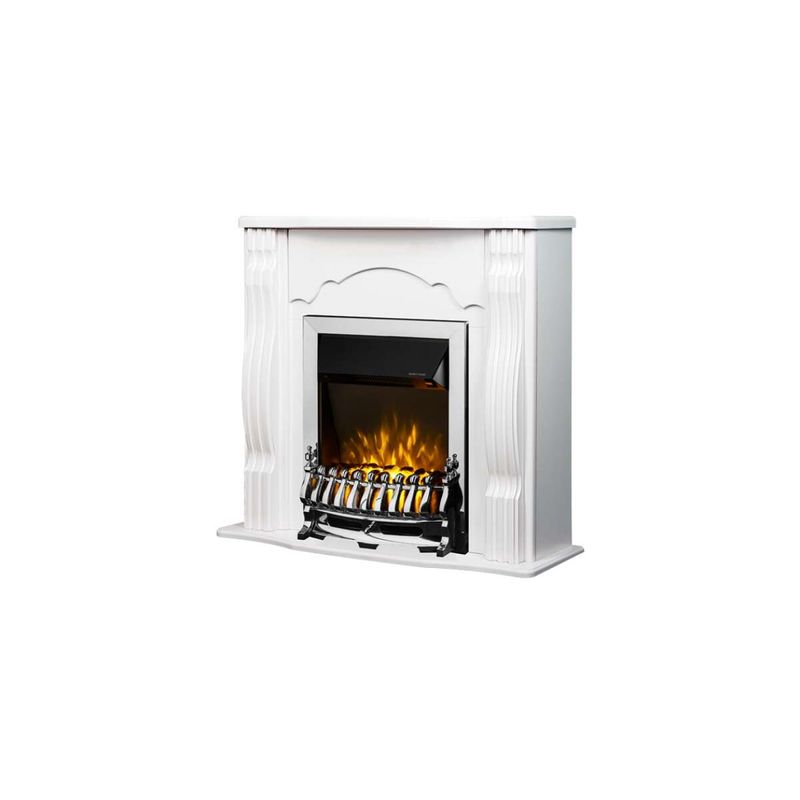 Casa si Gradina - Termice - Sobe, Seminee si accesorii - Seminee - Semineu electric Clasic alb & Galileo silver, Art Flame, 883x950x300 mm, 2000W - Infinity.ro