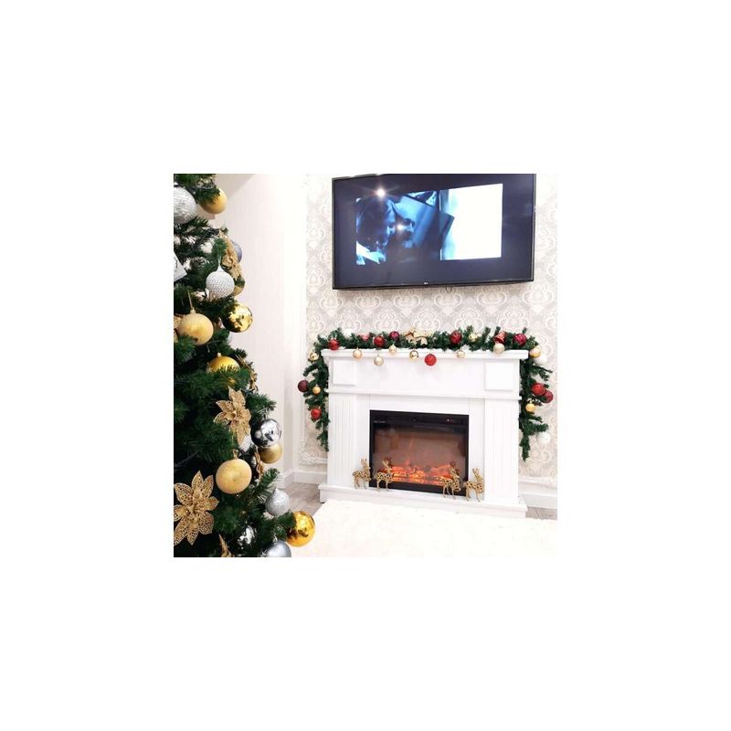 Casa si Gradina - Termice - Sobe, Seminee si accesorii - Seminee - Semineu electric Olimpia alb & Lorance color, Art Flame, 950x1200x300 mm - Infinity.ro