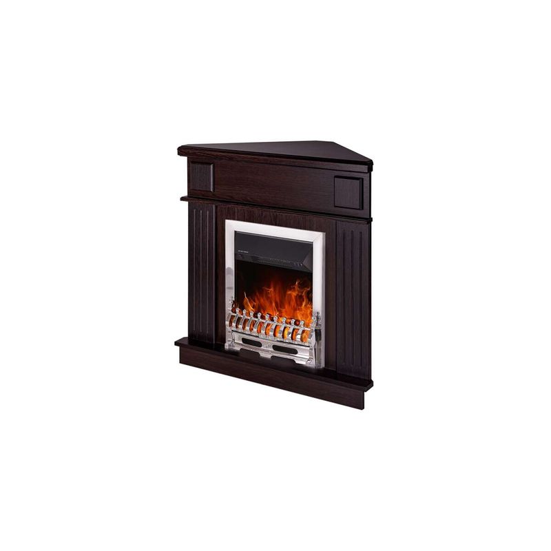 Casa si Gradina - Termice - Sobe, Seminee si accesorii - Seminee - Semineu electric Marina colț Maro inchis & Galileo silver, Art Flame, 1000x1000x500 mm, 2000W - Infinity.ro