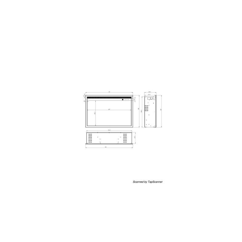 Casa si Gradina - Termice - Sobe, Seminee si accesorii - Seminee - Semineu electric incorporabil Tomas Maxi, 508x748x186.6 mm, 1500W - Infinity.ro