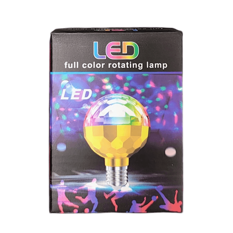 Casa si Gradina - Corpuri si surse de iluminat - Becuri si tuburi neon - Becuri - Bec LED RGB rotativ compatibil cu fasung E27,6 leduri colorate diferit , iluminare ambientala, rotatie automata - Infinity.ro