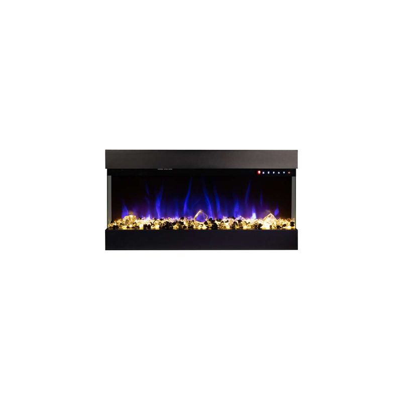Casa si Gradina - Termice - Sobe, Seminee si accesorii - Seminee - Semineu electric 3D de perete-incorporabil Dalas, 484x930x200 mm, 1500W - Infinity.ro