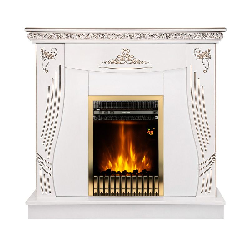 Casa si Gradina - Termice - Sobe, Seminee si accesorii - Seminee - Semineu electric Napoli & Gala gold, Art Flame, 1035x1100x300 mm, 2000W - Infinity.ro