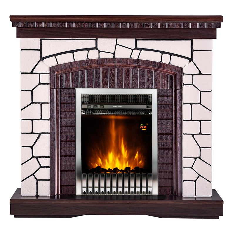 Casa si Gradina - Termice - Sobe, Seminee si accesorii - Seminee - Semineu electric Natali & Gala silver, Art Flame, 1058x1100x300 mm, 2000W - Infinity.ro