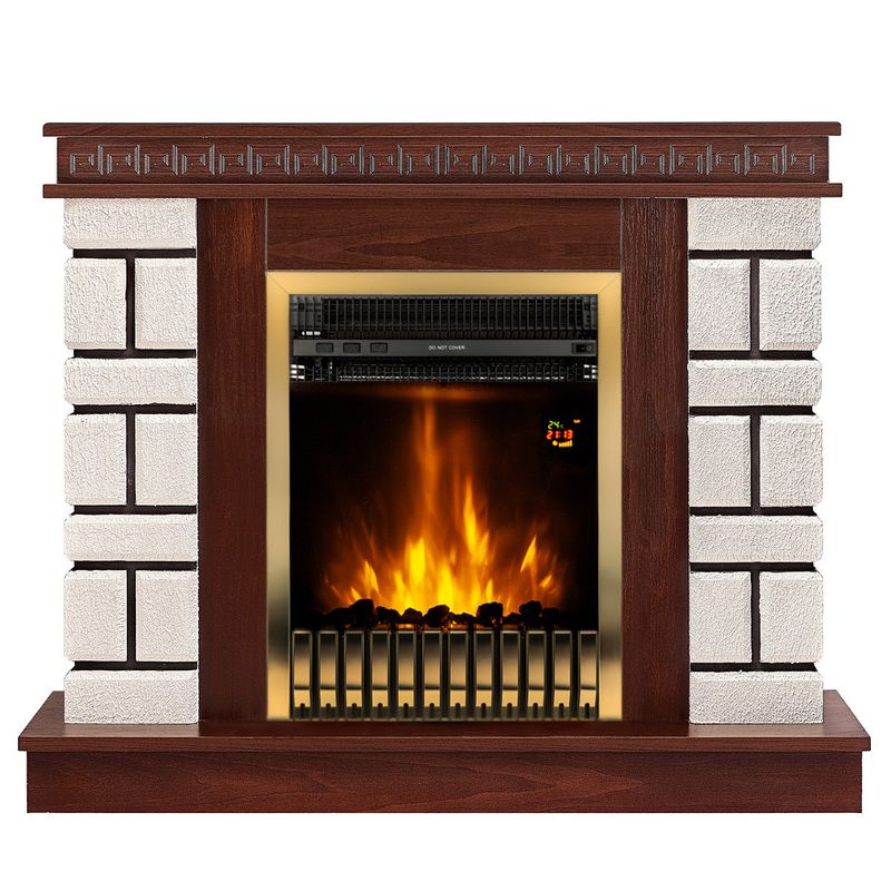 Casa si Gradina - Termice - Sobe, Seminee si accesorii - Seminee - Semineu electric Nazary mini & Gala gold, Art Flame, 874x1080x245 mm, 2000W - Infinity.ro