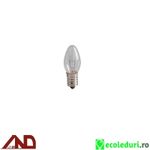 Casa si Gradina - Corpuri si surse de iluminat - Becuri si tuburi neon - Becuri - Bec pentru veioza  C7 E12 , 10W incandescent - Infinity.ro