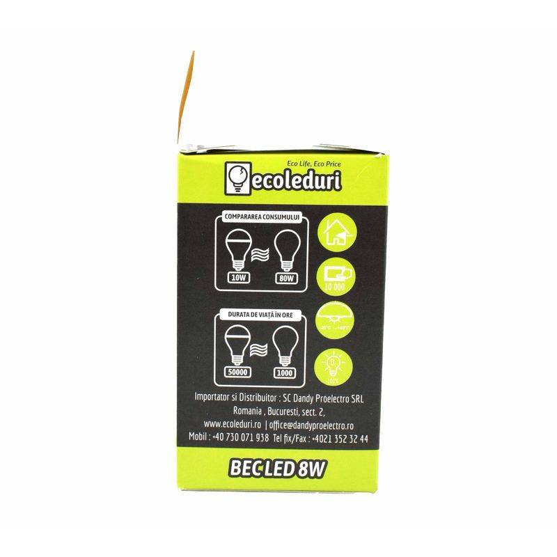 Casa si Gradina - Corpuri si surse de iluminat - Becuri si tuburi neon - Becuri - Bec R50 E14 8W Ecoled 6400k - Infinity.ro