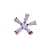 Casa si Gradina - Corpuri si surse de iluminat - Accesorii corpuri de iluminat - Dulie cu 5 brate E27-E27, adaptor multiplu pentru becuri LED, 220V - Infinity.ro
