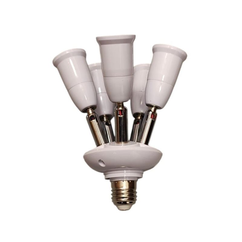 Casa si Gradina - Corpuri si surse de iluminat - Accesorii corpuri de iluminat - Dulie cu 5 brate E27-E27, adaptor multiplu pentru becuri LED, 220V - Infinity.ro