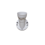 Casa si Gradina - Corpuri si surse de iluminat - Accesorii corpuri de iluminat - Dulie E27 Oblca din Plastic, Montaj pe Perete/Tavan, 105 mm, Baza 70 mm, Alba cu Insertii Colorate, engros - Infinity.ro
