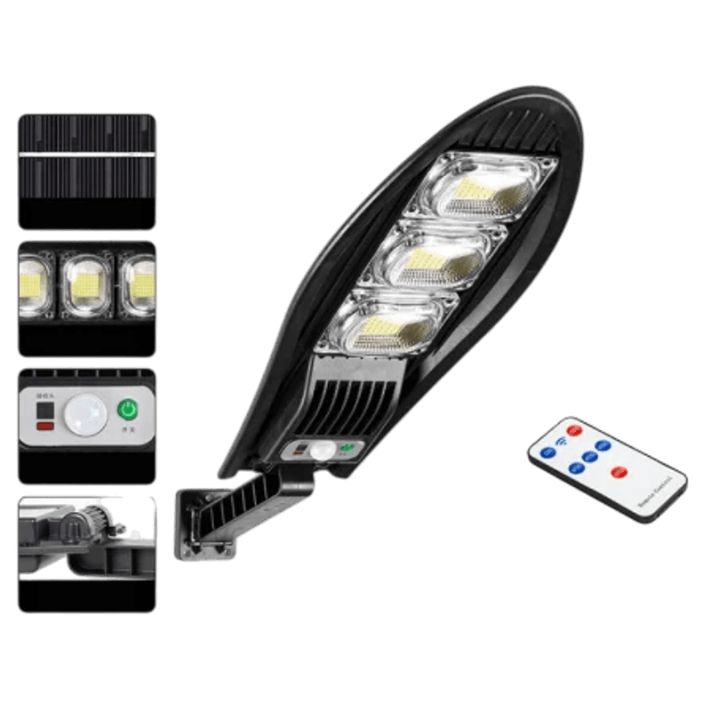 Casa si Gradina - Corpuri si surse de iluminat - Iluminat exterior - Lampi solare - Lampa Solara LED 60W de Perete cu Telecomanda, Iluminat Exterior, Senzor Crepuscular - Infinity.ro