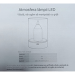 Casa si Gradina - Corpuri si surse de iluminat - Veioze si lampi - Lampi de veghe copii - Lampa de sticla cu  flacara proiectata cu led,cu senzor de miscare, control, lumina de noapte fara fir, restaurant - Infinity.ro