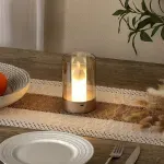 Casa si Gradina - Corpuri si surse de iluminat - Veioze si lampi - Lampi de veghe copii - Lampa de sticla cu  flacara proiectata cu led,cu senzor de miscare, control, lumina de noapte fara fir, restaurant - Infinity.ro