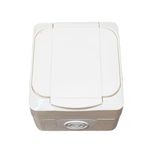 Casa si Gradina - Electrice - Prize - Priza simpla cu impamantare si cu protectie copii, IP44 alb, montaj aplicat - Infinity.ro
