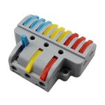 Casa si Gradina - Electrice - Tablouri electrice si accesorii - Accesorii tablouri electrice - Conector cablu tip wago electric  3 intrari- 6 iesiri .Reglete  3 intrari 6 iesiri, engros - Infinity.ro