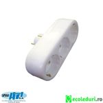 Casa si Gradina - Electrice - Accesorii electrice - Accesorii prize si intrerupatoare - Triplu stecher ceramic cu 3 locasuri, IPEE Curtea de Arges - Infinity.ro