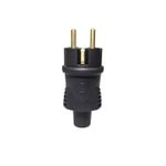 Casa si Gradina - Electrice - Accesorii electrice - Accesorii prize si intrerupatoare - Stecher cauciuc Atra , IP44 , contact de protectie, 16A, negru , 250v - Infinity.ro