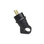 Casa si Gradina - Electrice - Accesorii electrice - Accesorii prize si intrerupatoare - Stecher cauciuc cu inel Atra , IP44 , contact de protectie, 16A, negru 250v - Infinity.ro
