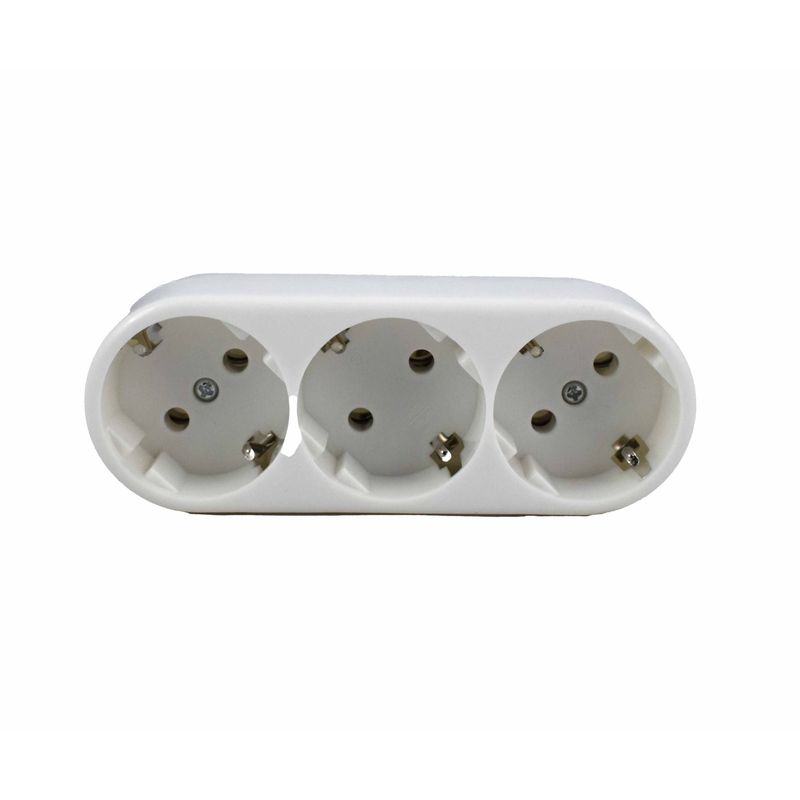 Casa si Gradina - Electrice - Accesorii electrice - Accesorii prize si intrerupatoare - Triplu stecher linear Haska cupru 7303 - Infinity.ro