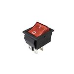 Casa si Gradina - Electrice - Distributie electrica si comanda - Intrerupatoare - Buton intrerupator rosu , On / Off , Led - Infinity.ro