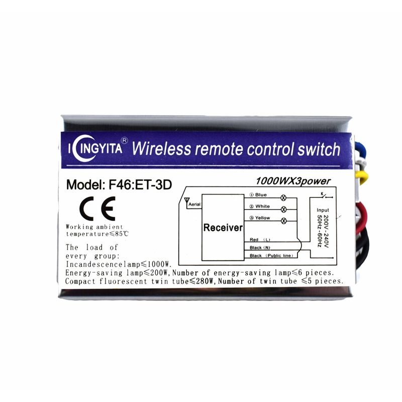 Casa si Gradina - Electrice - Distributie electrica si comanda - Intrerupatoare - Intrerupator cu telecomanda wireless universala pentru lustra 3 canale A03 - Infinity.ro