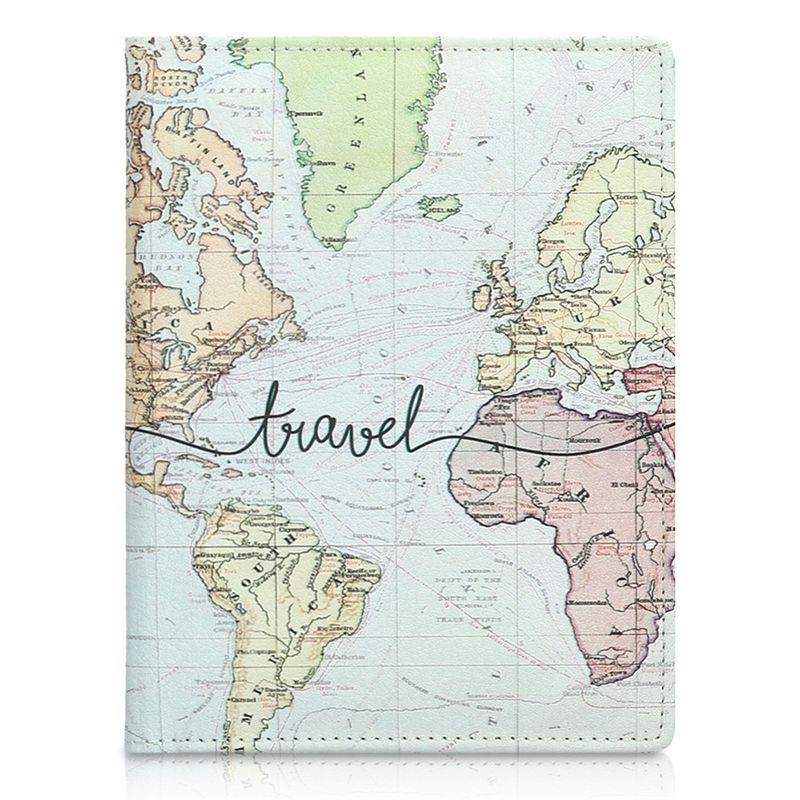 Sport si Outdoor - Articole de voiaj - Accesorii articole de voiaj - Portofel pentru pasaport Kwmobile cu buzunar card, piele ecologica, multicolor, portabil, antizgarieturi, antipraf - Infinity.ro