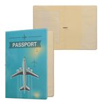 Sport si Outdoor - Articole de voiaj - Accesorii articole de voiaj - Portofel pentru pasaport Kwmobile cu buzunar card, PVC, plastic, gri, alb, portabil, protectie la praf - Infinity.ro