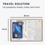 Sport si Outdoor - Articole de voiaj - Accesorii articole de voiaj - Portofel pentru pasaport Kwmobile cu buzunar card, PVC, plastic, gri, alb, portabil, protectie la praf - Infinity.ro