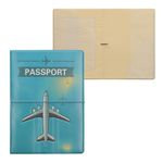 Sport si Outdoor - Articole de voiaj - Accesorii articole de voiaj - Portofel pentru pasaport Kwmobile cu buzunar card, PVC, plastic, gri, alb, portabil, protectie la praf - Infinity.ro
