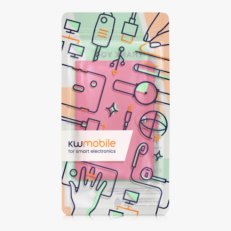 Sport si Outdoor - Articole de voiaj - Accesorii articole de voiaj - Portofel pentru pasaport Kwmobile, piele ecologica, roz, portabil, protectie la zgarieturi - Infinity.ro
